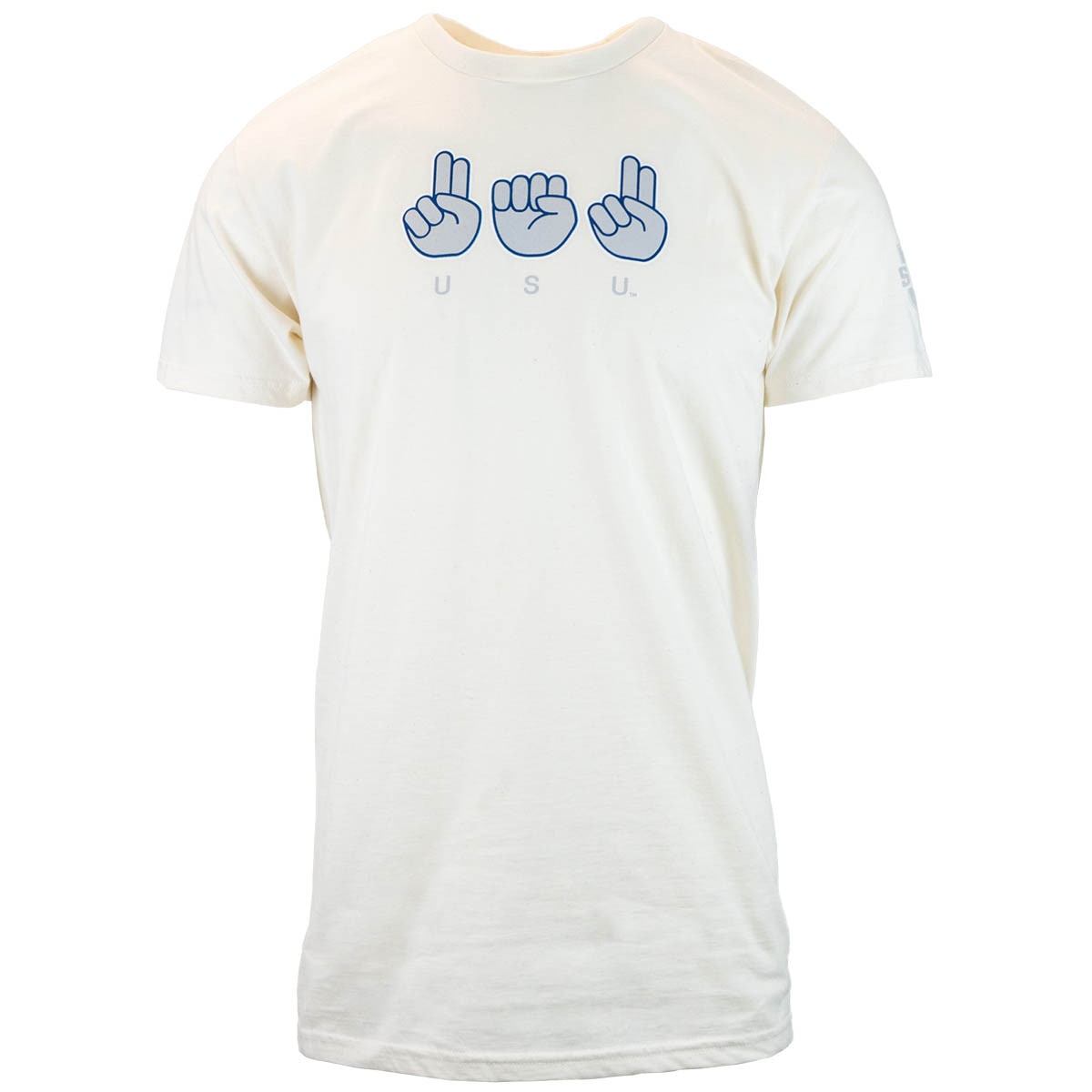 USU american sign language t-shirt zinc white